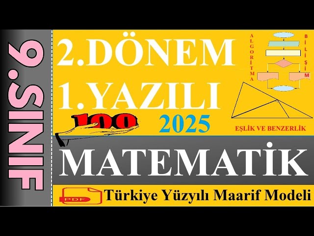 9.Sınıf Matematik 2.Dönem 1.Yazılı