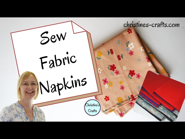 HOW TO SEW REVERSIBLE, REUSABLE FABRIC NAPKINS - Easy Beginner Project