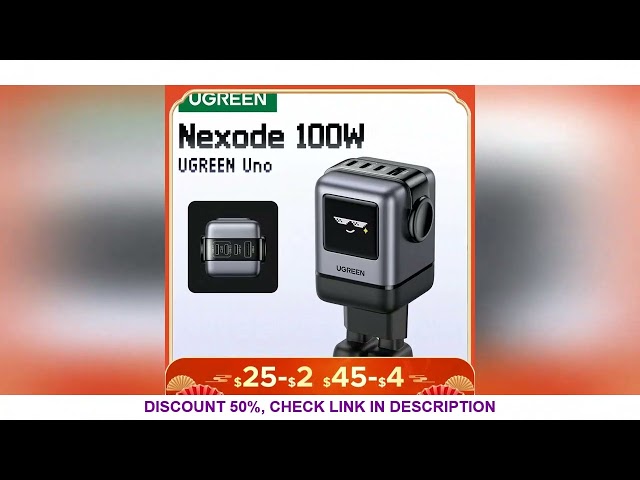 UGREEN Uno 100W GaN Carregador Robô Design QC4.0 3.0 PPS PD 3.0 Carregador rápido para iPhone 16 15