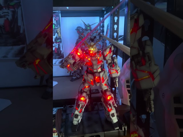 PG Unicorn Gundam with LED size comparison 5 #toys #model #plastickit #gunpla #bandai #unicorn