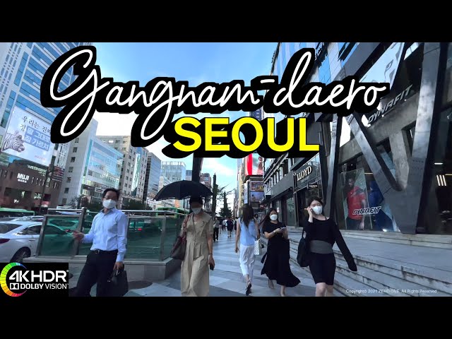 [4K HDR] Seoul Walking Tour - A summer walk around the Gangnam-daero 🇰🇷 Seoul, South Korea, 60fps