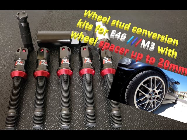 Changes out wheel bolt to wheel stud conversion kits on E46 ///M3.