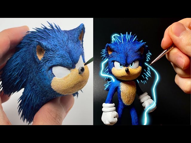 Create Sonic (Movie.ver) with clay / Sonic the hedgehog (2020) [kiArt]