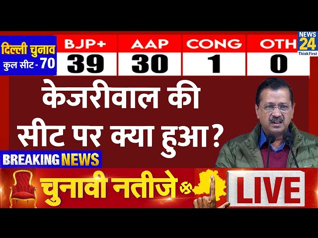 Delhi Election Results 2025 Live: Arvind Kejriwal की सीट पर क्या हुआ देखिए LIVE | News 24