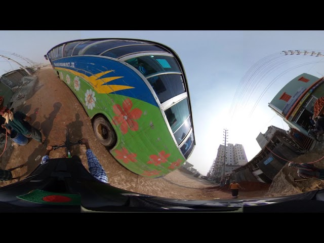 Padma bridge connecting road construction 360 video