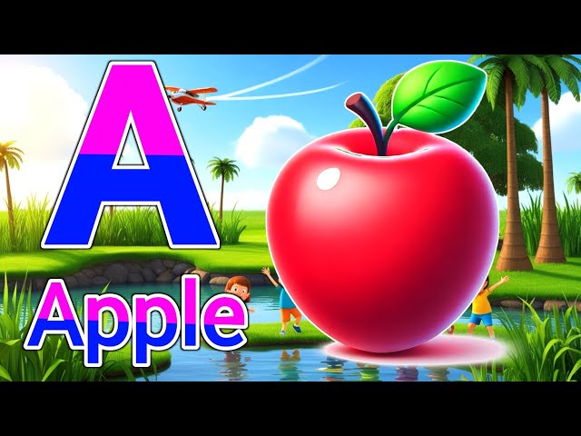 Phonics Song 2 with TWO Words in 3D-A For Airplane - ABC Alphabet Songs with Sounds for Children