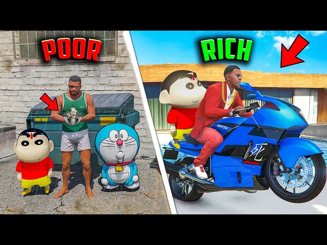 Franklin And Shinchan Change Their Poor Life To Rich Life In Gta 5 in Telugu | #gta5