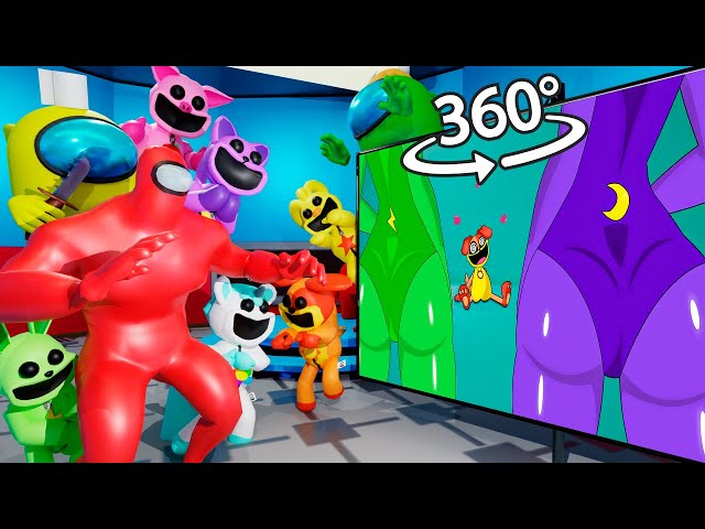 CatNap React to Poppy Playtime Chapter 3 Meme in Among Us - Smiling Critters 360° - VR 360 Video