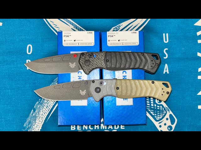 Benchmade 593BK and 593BK-01 PSK Personal Survival Kit Knife Review