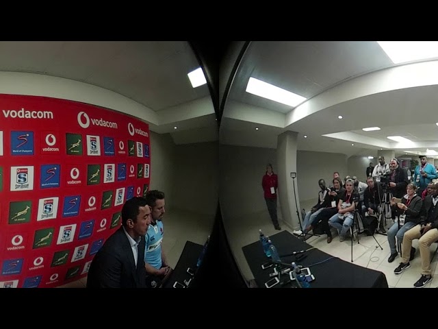 Watch in #360video - Waratahs coach Darryl Gibson and captain Bernard Foley after the Lions game