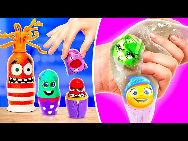 Inside Out 2 Slime 🤩🔥 *Best Inside Out 2 Crafts And DIY Paper Fidgets*