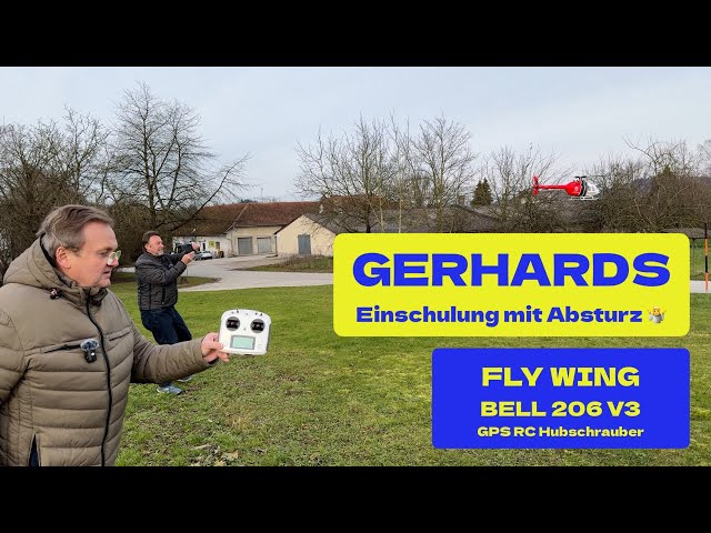 Fly Wing Bell 206 V3 6CH GPS RC Hubschrauber: Einschulung mit Absturz 🤷