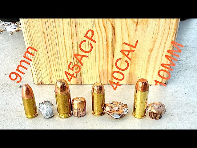 9mm vs 10mm vs 45 ACP vs .40 S&W: Penetration Test!