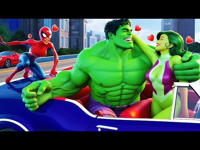 She-Hulk x Spider-Girl: Good vs Bad Love Story in Granny’s House | Funny Horror Animation