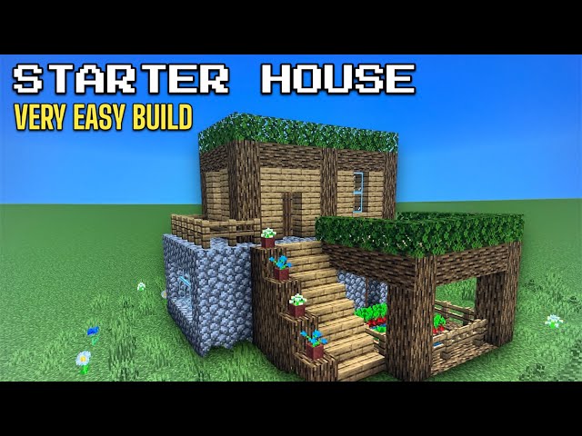 Minecraft Tutorial: How To Build A Easy Starter House