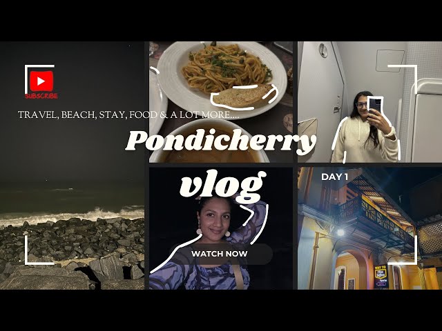 Pondicherry vlog, How to travel, budget stay, cafes & beaches | Vaidehi Prajapati