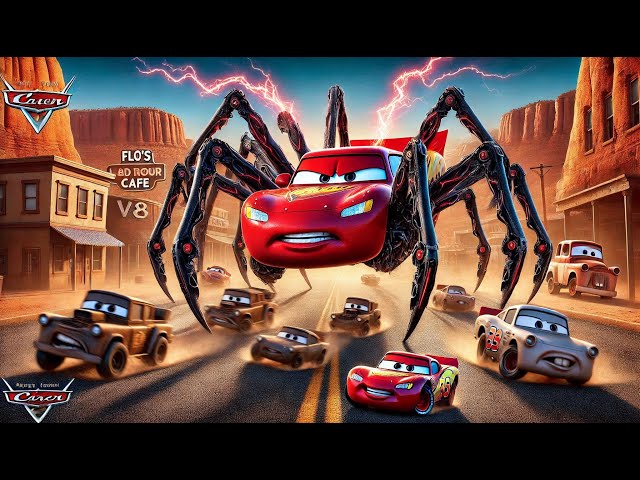 Spider Lightning McQueen Takes Over Radiator Springs