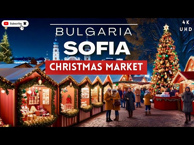 4K Christmas Walking Tour in Sofia, Bulgaria | Explore Iconic Landmarks & Festive Markets