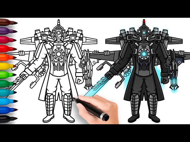 HOW TO DRAW NEW SUPER UPGRADED TITAN CAMERAMAN | Skibidi Toilet Fanmade - Easy Step by Step Drawing