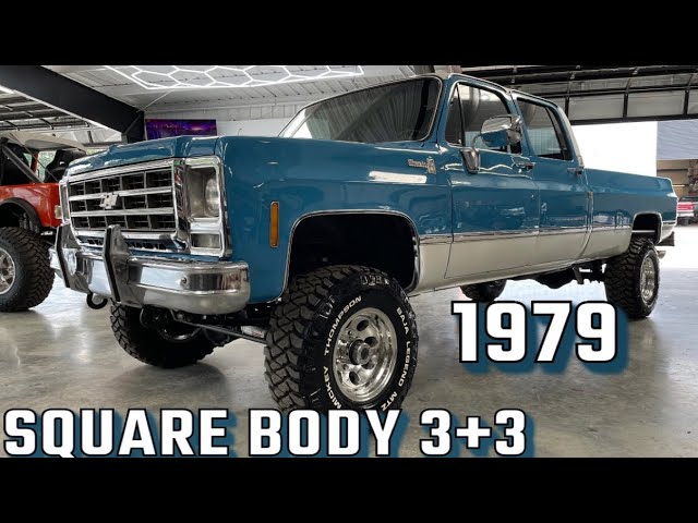 1979 Chevrolet K30 Silverado 3+3 Crew Cab Squarebody big block 2wd conversion build cold AC driver