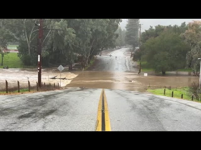 Atmospheric river causes serious flooding in Gilroy, CA