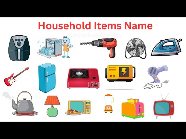 Household Items Name | Household Appliances Name In English | Household Appliances | Household thing