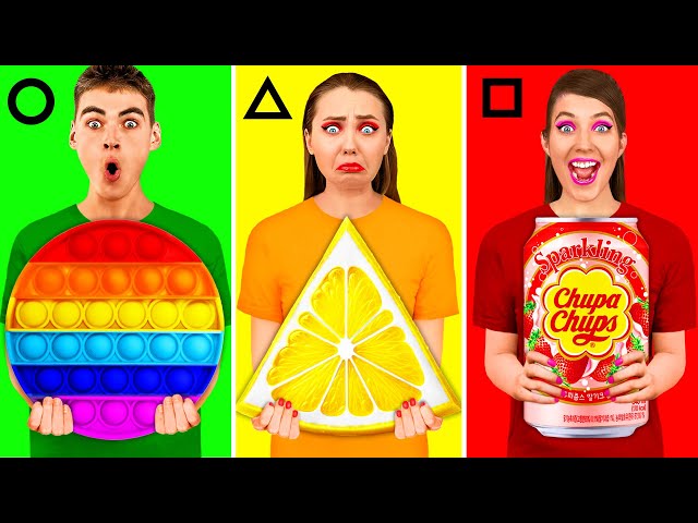 Geometric Shape Food Challenge | Crazy Challenge by MeMeMe