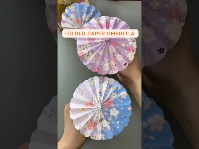 How to Make Paper Umbrellas☔😀 #papercraft #DIY #ideas #viralreels #tutorial #music #activities #art