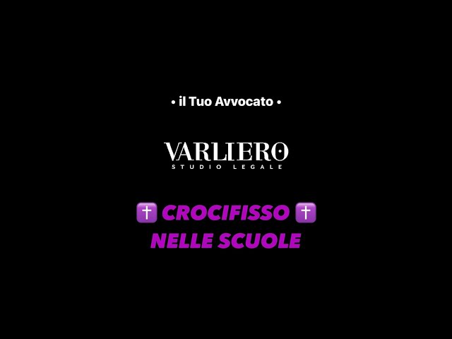 ✝️ CROCIFISSO NELLE SCUOLE ✝️