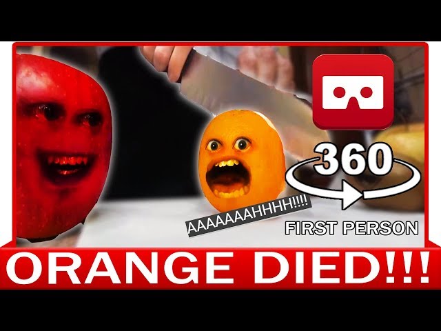 360° VR VIDEO - Funny Annoying Orange Finally Knifed! Dead Parody | VIRTUAL REALITY