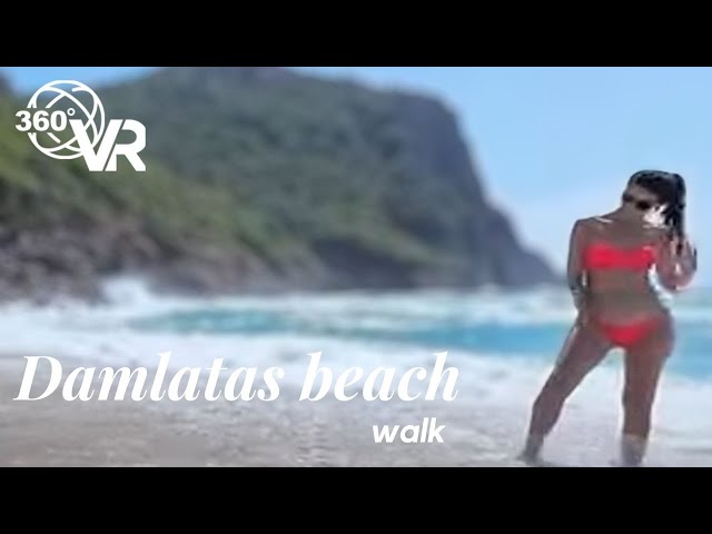 🇹🇷 VR 360 Damlatas BEACH WALK🚶best places to visit in ALANYA  TURKEY 8K 🌴🌊🏖 🌞