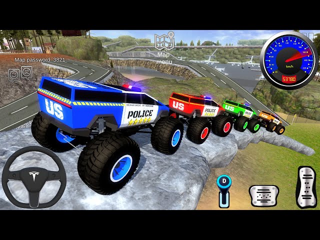 Juegos De Carros - Police Monster Trucks Impossible Driver #2 - Car Extreme Racing Android GamePlay