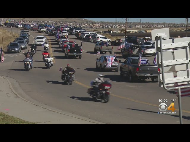 Trump Supporters From Across Colorado Participate In "MAGA Drag The Interstate" Rally