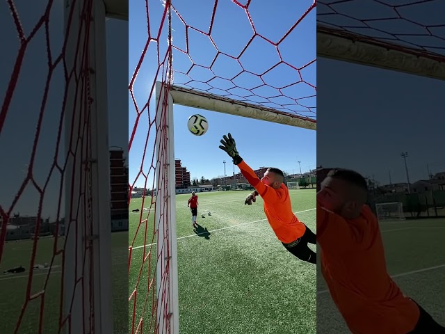 Goalkeeper makes an INSANE save #shorts