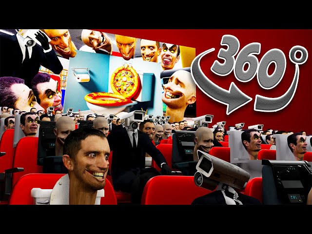 POV: You're at the Skibidi Toilet School Funny Drawing Pizza Cinema (360 VR)