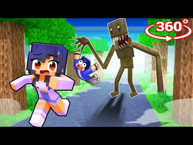 Aphmau Surviving Against CAVE DWELLER in Minecraft - Gameplay 360°