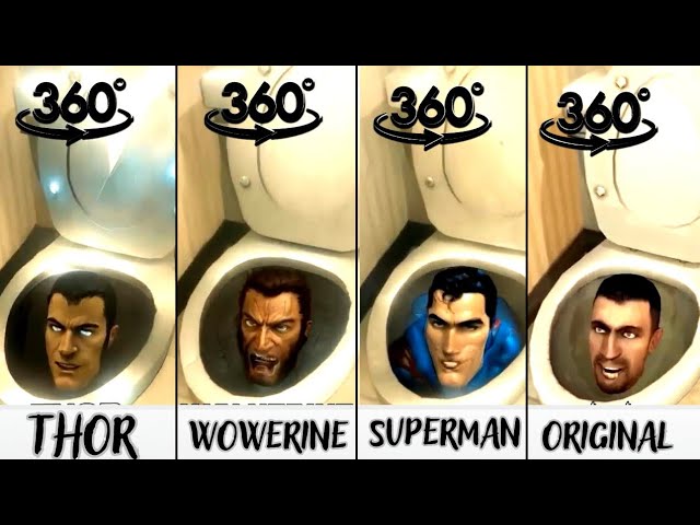 SKIBIDI TOILET 360 VR | ORIGINAL vs SUPERHEROES vs SUPERVILLAINS | BATMAN, JOKER, SUPERMAN, HULK|