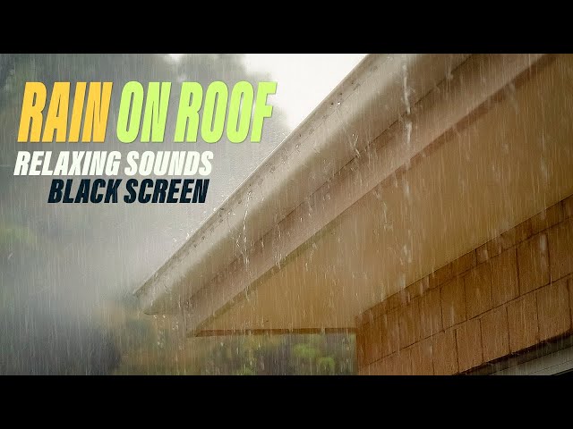 Rain on Roof Sounds for Sleeping, Relax, Study, Black Screen