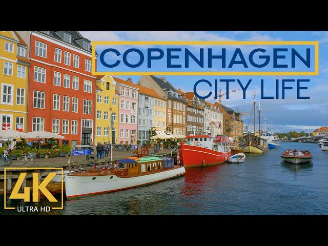 4K Copenhagen, Denmark - City Walking Tour - Traveling Around Europe - Part 1