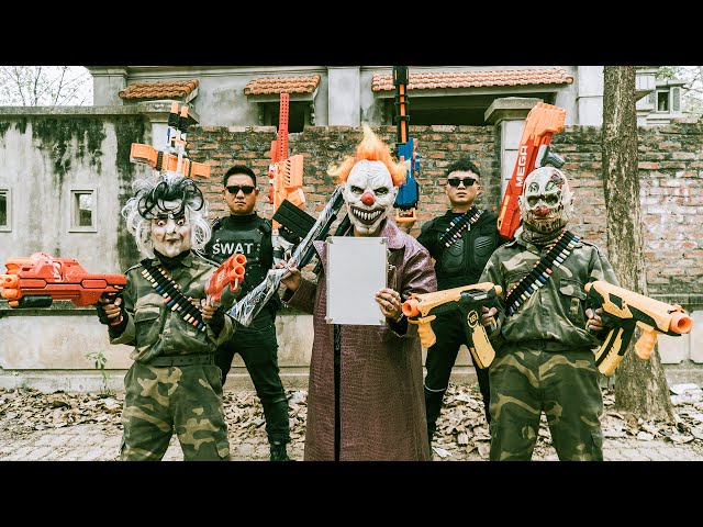 LTT Films : warrior Silver Nerf guns Fight Tiger Mask gang Stolen Treasure Showdown!