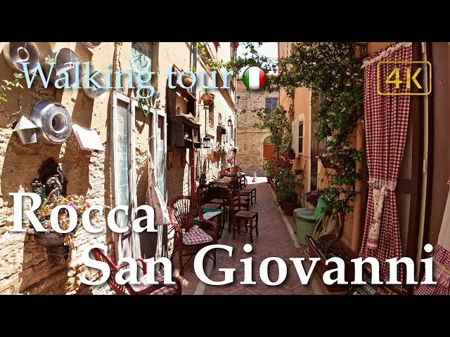 Rocca San Giovanni (Abruzzo), Italy【Walking Tour】History in Subtitles - 4K