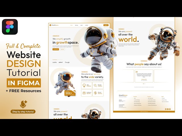 Full Website Design Figma Tutorial || FREE Resources || DVxUI