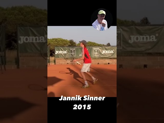 Jannik Sinner training in 2015 - via Danilo Pizzorno 🦊