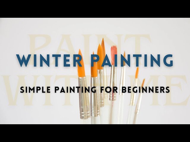 Winter Painting ❄️☃️ | Watercolor Painting | Acrylic Painting | Painting For Beginners |