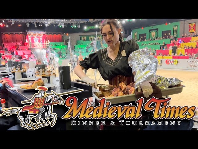 Medieval Times Experience 🍗 Dallas, Texas Castle 🇺🇸 Yellow Knight Section ⚔️