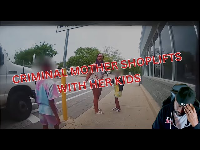 Thief Gets BUSTED Shoplifting with Her Kids in Broad Daylight