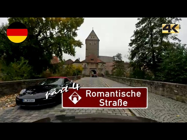 Driving the Romantische Straße in Germany - part4 - Dinkelsbühl - Donauworth | fall 2024 | 4K