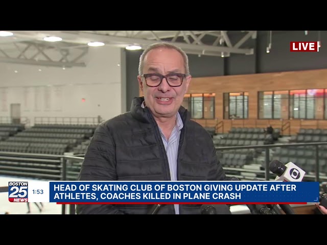 WATCH LIVE: Head of Skating Club of Boston giving update after deadly plane crash.