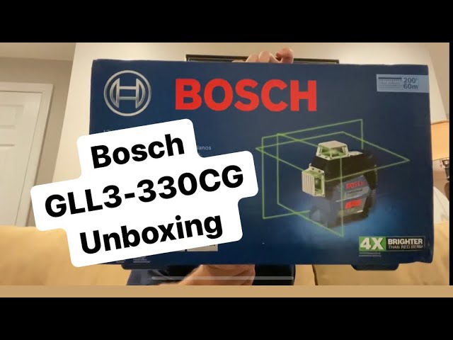 Bosch GLL3-330CG 12v Green Beam 360 Line Laser Unboxing