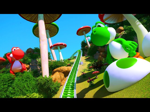 YOSHI'S Wild Roller Coaster Ride In Mario World! (POV)